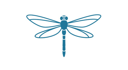 Teal Dragonfly Insect Illustration Graphic. © Wuri