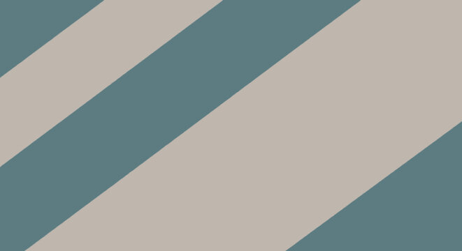 Abstract diagonal striped pattern in alternating teal and light taupe 