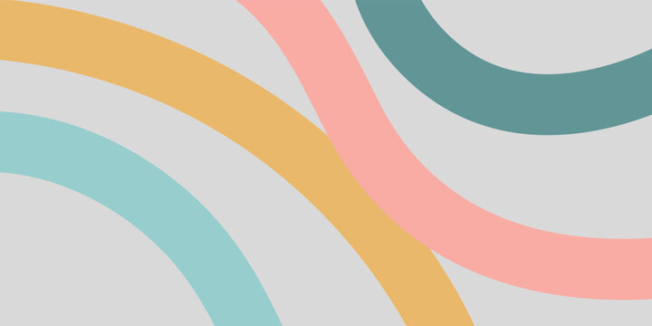 trendy summer retro rainbow swirl abstract background