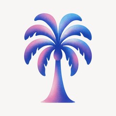 Obraz premium Vibrant gradient palm tree
