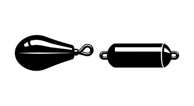 Fishing Weights: Pear Drop and Cylindrical Lead Sinkers for Angling