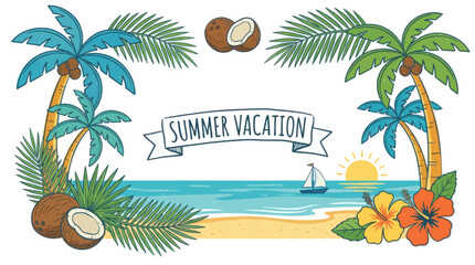 Obraz premium tropical beach background
