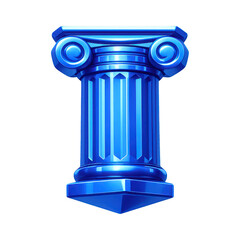 Naklejka premium PNG Blue architectural column illustration.