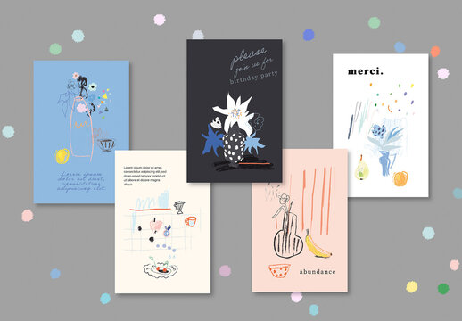 Floral Aesthetic Posters Layout