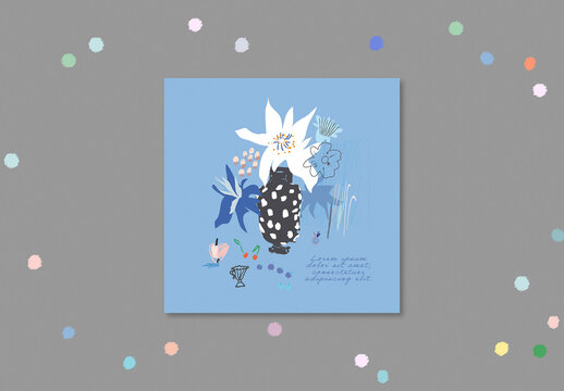 Floral Aesthetic Poster Layout