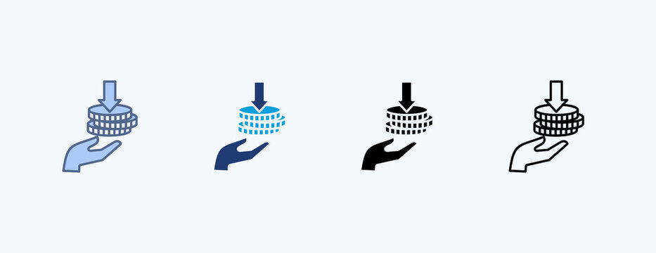 Income Multiple Icon Illustration Vector