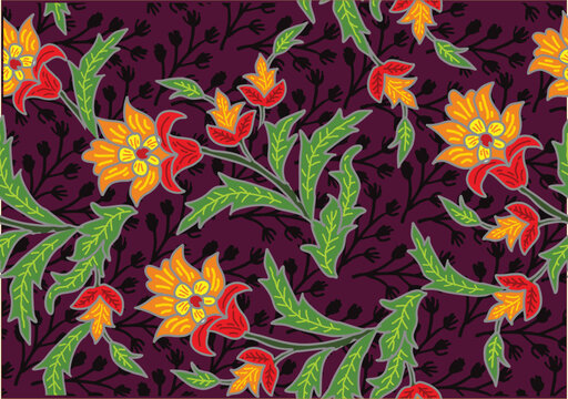 Batik with unique and distinctive flora and fauna motifs is suitable for various design printing needs.