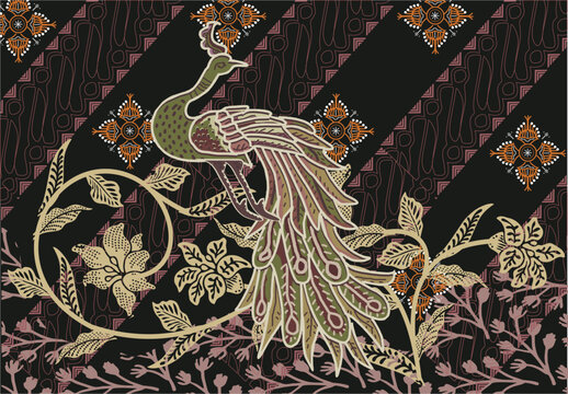 Batik with unique and distinctive flora and fauna motifs is suitable for various design printing needs.