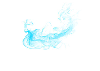 Abstract flowing blue ink cloud isolated on white background with abstract transparent background creative gradient underwater ethereal movement backdrop wallpaper minimalist © Flatcore