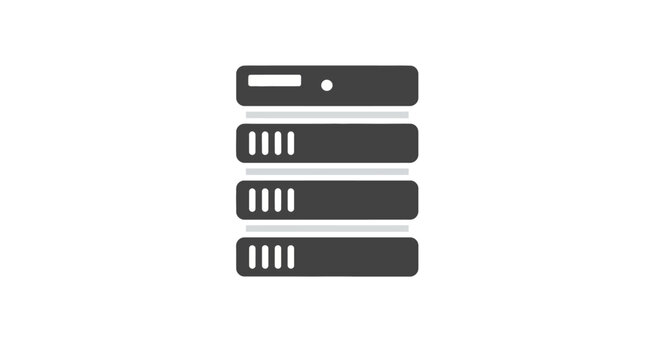Icon of computer server hardware.