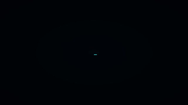 Cyan Neon Blinking Underscore Cursor Center Screen Animation Black Background 4K