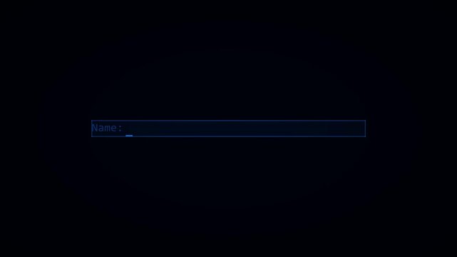 Blue Neon Blinking Underscore Cursor Input Field Animation Black Background 4K