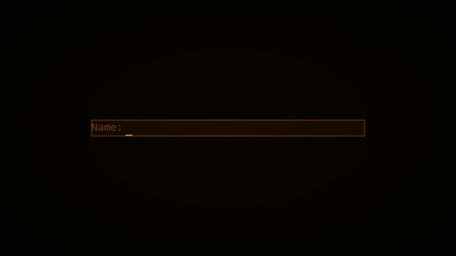 Orange Neon Blinking Underscore Cursor Input Field Animation Black Background 4K