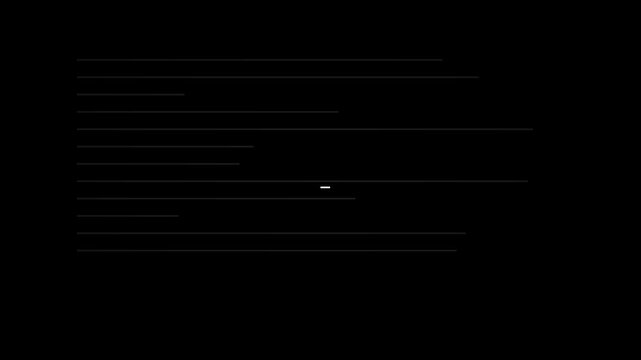White Blinking Underscore Cursor Document Lines Animation Black Background 4K