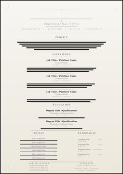 Bold Typography Resume  Bold Full-Width Header