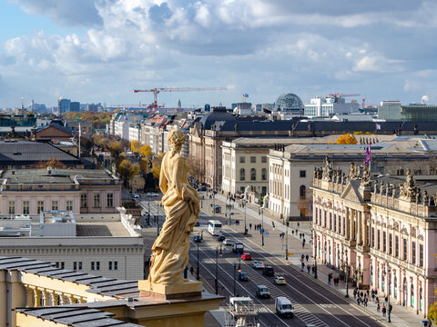 View of Unter den Linden Boulevard in Berlin, Germany