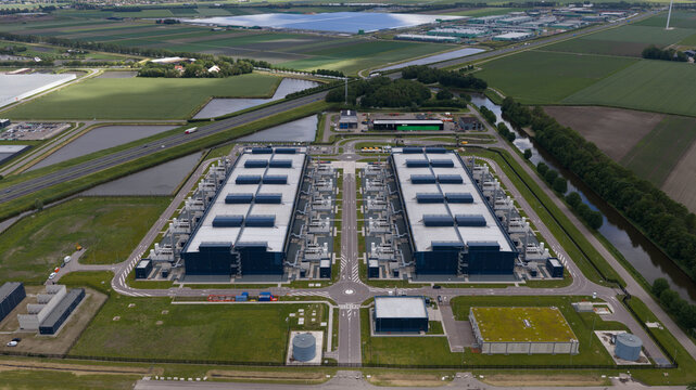 Aerial View of Data Center Infrastructure