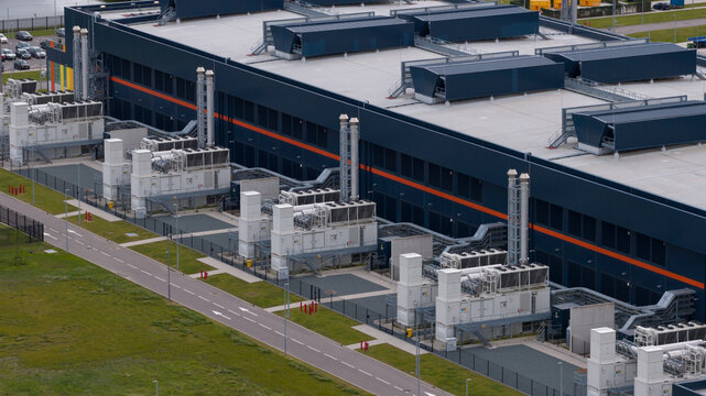 Aerial View of Data Center Infrastructure