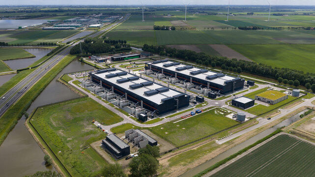 Aerial View of Data Center Infrastructure