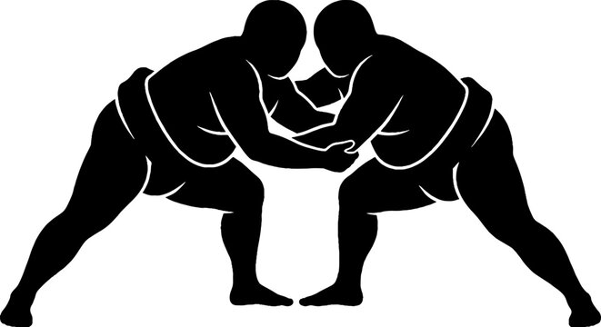 Two wrestlers locked in intense grappling match.