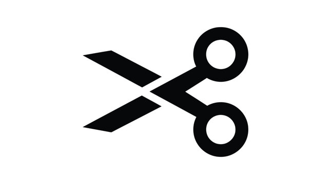 Scissors icon illustrates cutting tools used in craft and design projects.