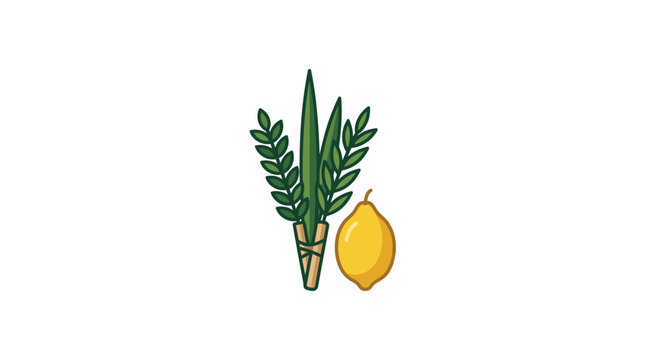 Four Species Lulav and Etrog for Sukkot Jewish Holiday