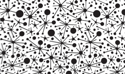 retro mid century modern atomic starburst seamless pattern background © mukhlison id