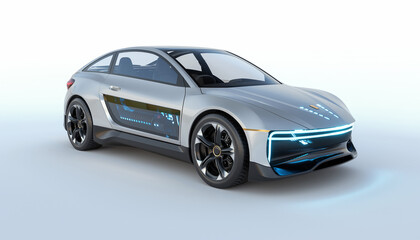 Naklejka premium Modern Electric Vehicle Car Exterior Design.