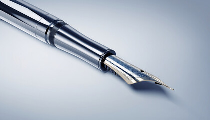 Fototapeta premium Close-up of metal fountain pen nib.