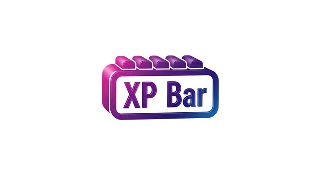 XP Bar logo gaming concept.