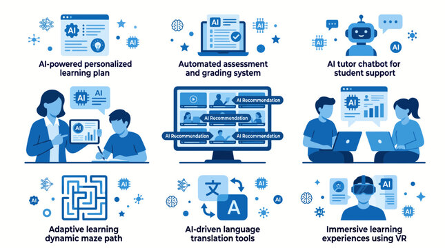 AI-powered personalized learning plan or AI tutor chatbot for student support