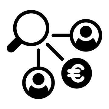 competitive analysis glyph icon
