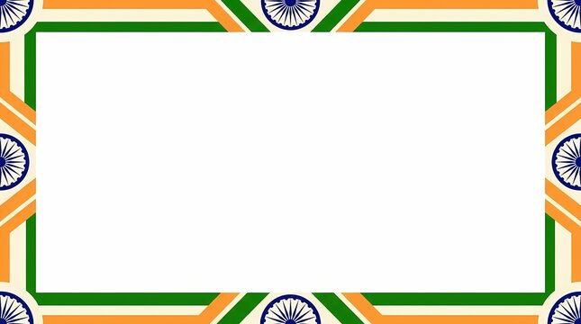 Tricolor Indian Independence Day celebration illustration with national flag elements