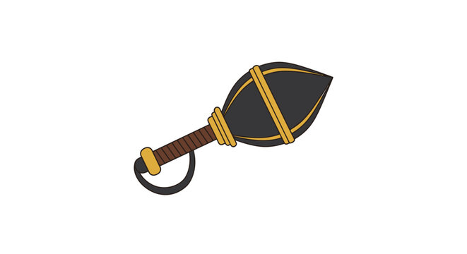 Illustration of a Medieval Mace Weapon
