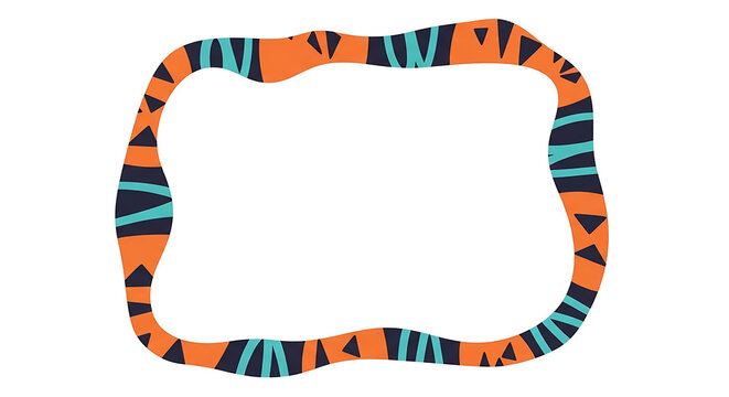 Colorful tiger stripe frame border