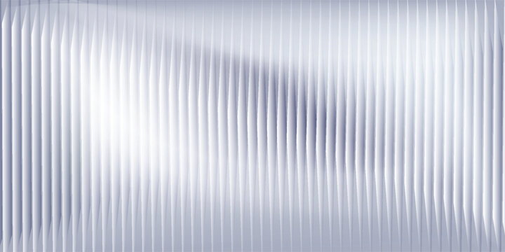 Soft glass ripple gradient in icy pale blue and lavender hues. Delicate reeded texture with frosted distortion effect and minimal vertical blur. Glass texture, vector illustration