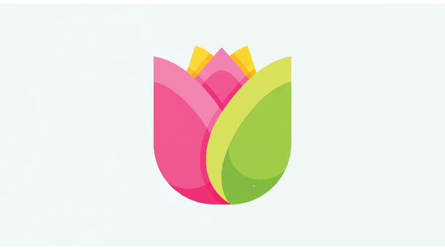 Colorful Tulip Flower Graphic Illustration.