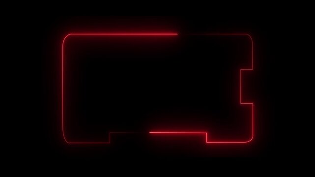 HUD Frame Digital Technology Sci, fi Frame Interface. hud template. Frame HUD element. Futuristic viewfinder of future. interface data display screen 4k animation