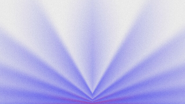 Soft purple and pale white grain noise radial sunburst gradient abstract backdrop. Symmetrical converging light rays dynamic textured design.