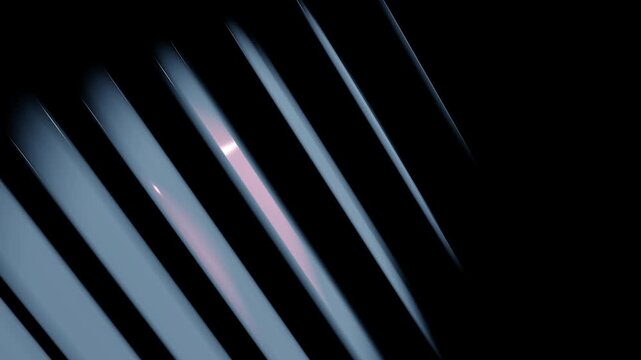 Abstract diagonal light rays gliding across dark digital void with cinematic neon blue and magenta refractions