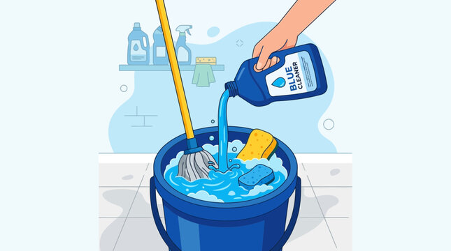 Cleaning supplies illustration or cleaning tools vector background