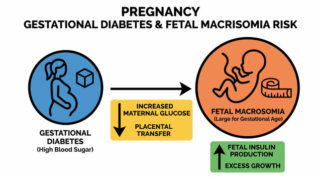 Pregnancy Gestational Diabetes Fetal Macrosomia Risk Diagram