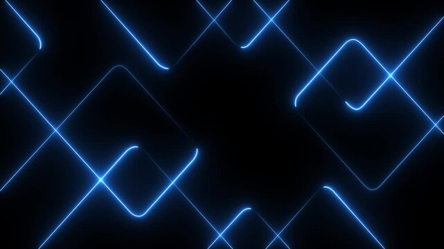 A vibrant abstract black background featuring dynamic neon line patterns in shades of red . animation