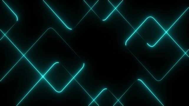 A vibrant abstract black background featuring dynamic neon line patterns in shades of red . animation