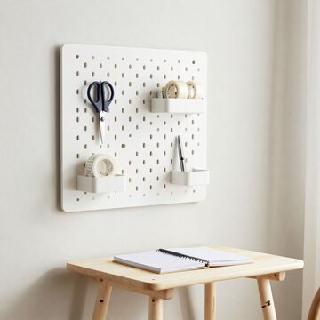 100 Minimalist Pastel Workspace Photos - Pegboard creative corner Scandinavian