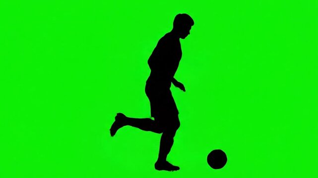 Soccer player silhouette vector video
