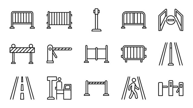 A collection of road and construction barriers.