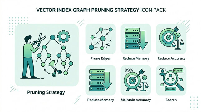A person prunes a graph index using a strategy to optimize performance