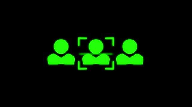 User account addition process shown with green human figure icons on black background
