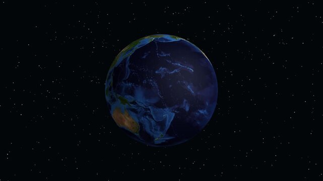 Earth Zoom Animation to Pingdingshan China with Population Data Overlay